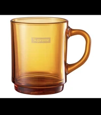 Supreme Duralex Glass Mugs (Set of 4) Amber in Hand