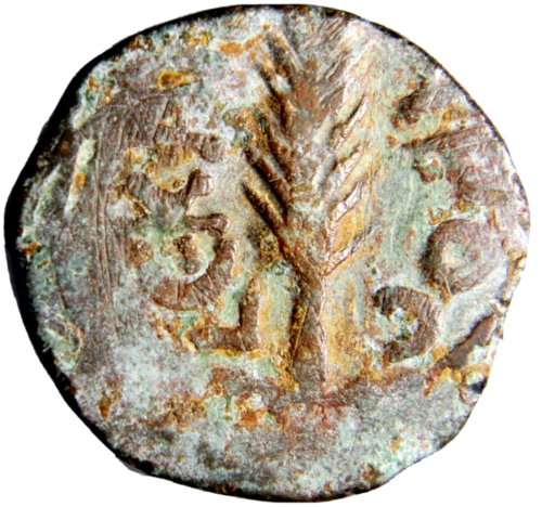 Judaea, Procurators. Porcius Festus. 59-62 C.E. AE prutah VERY BOLD wCOA - Picture 1 of 4