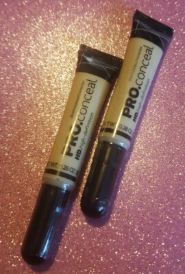 (2)La Girl~Pro Conceal~High Definition Concealer~Color#: GC995/Light Yellow~.2oz