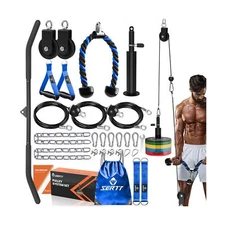 SERTT Home Gym Pulley System, Tricep Workout Pulley System for LAT Pulldown, ...