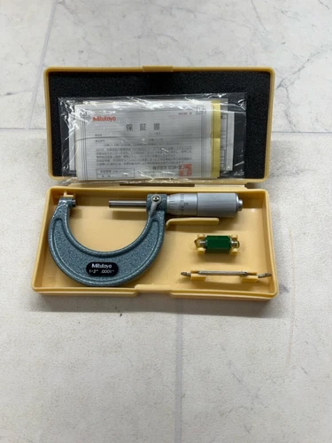 Mitutoyo 103-132 Outside Micrometer, Baked-enamel Finish, Ratchet St (PO1016851)