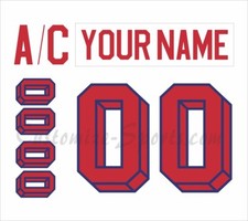 IIHF Team Czechoslovakia Customized Number Kit For 1990's White Hockey Uniform