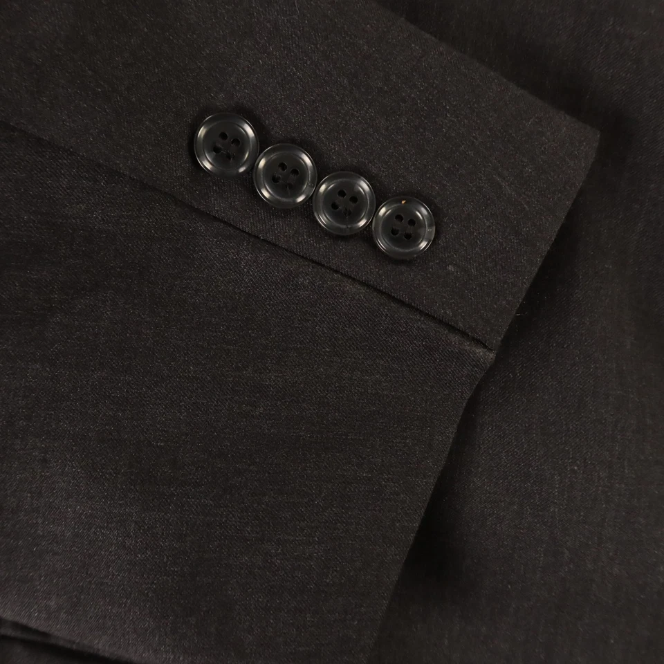 Linea Uomo Jacket 2XL Charcoal Gray Heather 100% Wool Twill Worsted Blazer 52R - Image 4 of 4