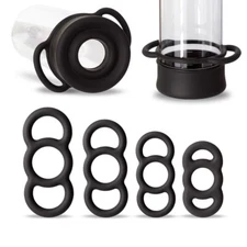 Stretchy Silicone Male Penis Erection Enhancer Cock Ring Set for Penis Pump
