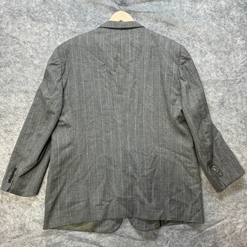 Christian Dior Monsieur Blazer Jacket Sport Coat Mens 48R Gray Wool Pinstriped - Picture 2 of 14