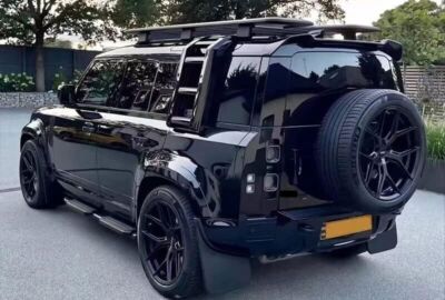 Glossy Black Ladder Rack Side Window Step Ladder Fits for Defender 110 2020-2025