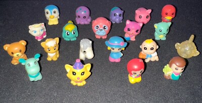 Squinkies Lot Of 20 Variety Of Animals, People, Cats