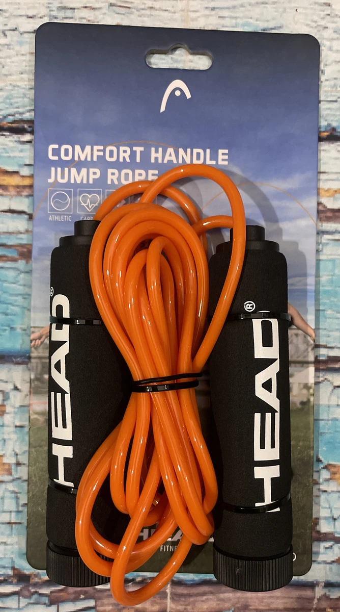 Head Fitness Conditioning Non slip Grip Jump Rope Orange Black NWT cardio 9 ft