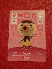 ZUCKER ANIMAL CROSSING AMIIBO SERIES 4 CARD #364 TRACKED AU POST geniuine