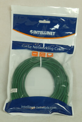 Intellinet Cat5e Patch Cable UTP 7.5 M Green Molded RJ-45 Stecker Netzwerkkabel