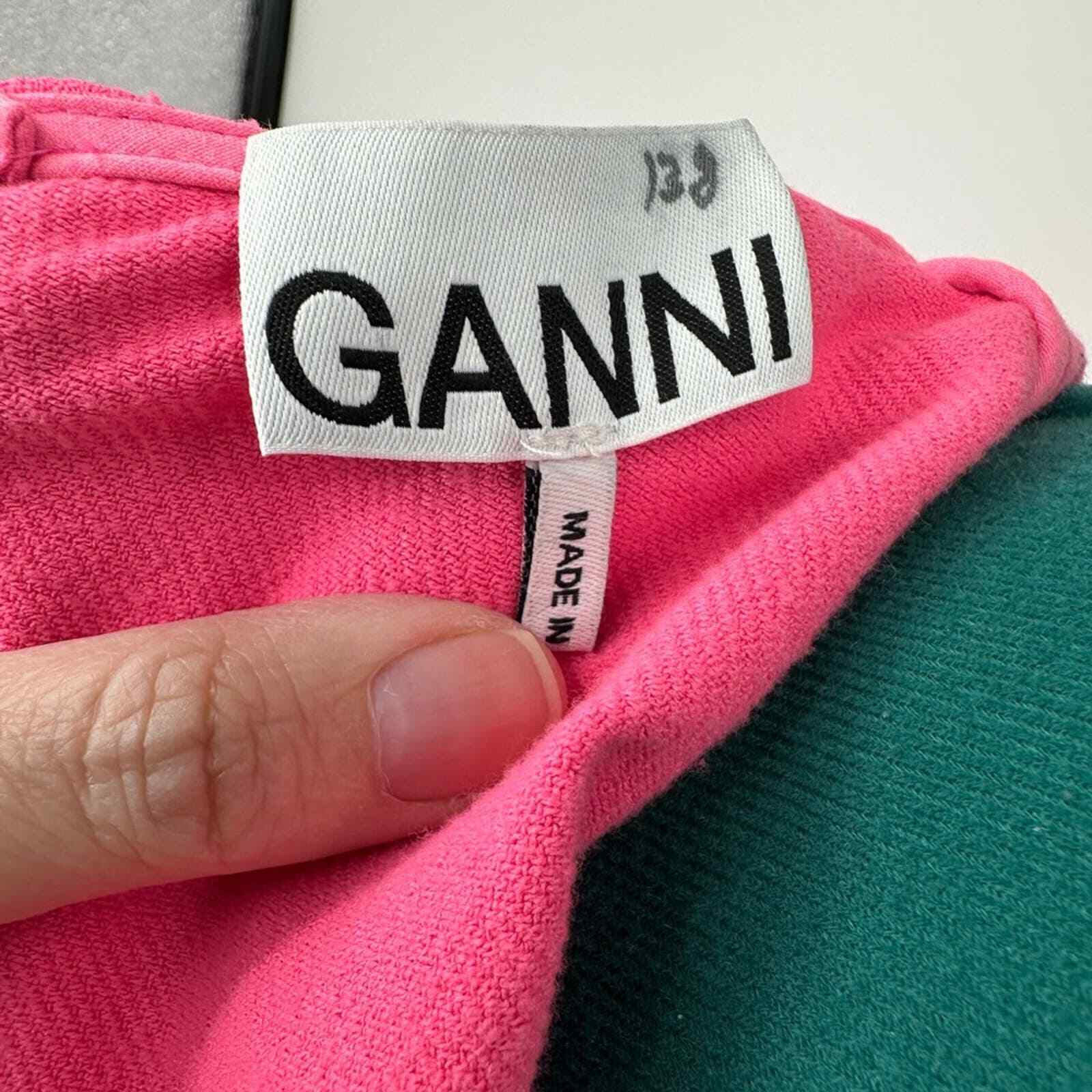 Ganni V-neck flared minidress NWOT - image 7
