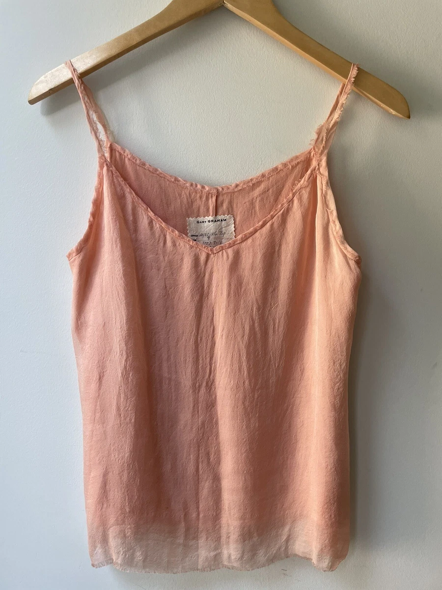 Gary Graham Peach Silk Chiffon Camisole Size 8 NEW eBay