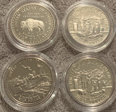lot of 4 liberty half dollar commemorative coins -encapsulated | eBay