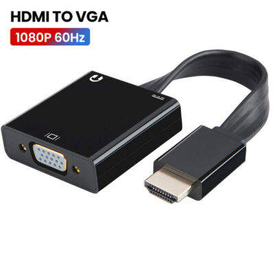 1080P Active HDMI to VGA Adapter Cable Male to Female Converter for PS5 PS4  PC