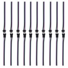 10 Pairs 4-Pin JST Connectors Female/Male 22AWG Wire for RGB LED Strip DIY