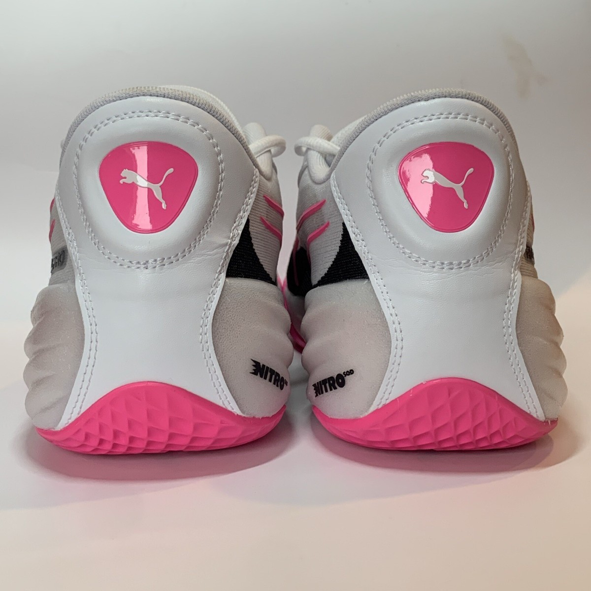 Mens PUMA All Pro NITRO Basketball Shoes Poison Pink/White  display picture 1