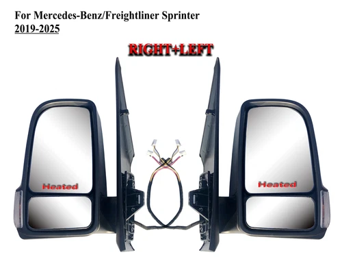 Pair Right and left Side Door Mirror for Mercedes/Freightliner Sprinter2019-2025