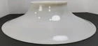 Victorian SLANT White Milk Glass 14.25" "Iron Horse" Hanging Lamp Shade c1880