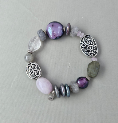 SILPADA - B2085 - Canyon Stretch Bracelet amethyst sterling  display picture 1