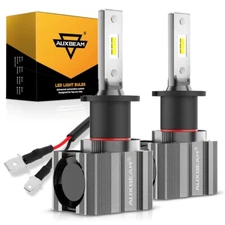 AUXBEAM H3 LED Fog Driving Light Bulbs Conversion Kit Super Bright 6000K White