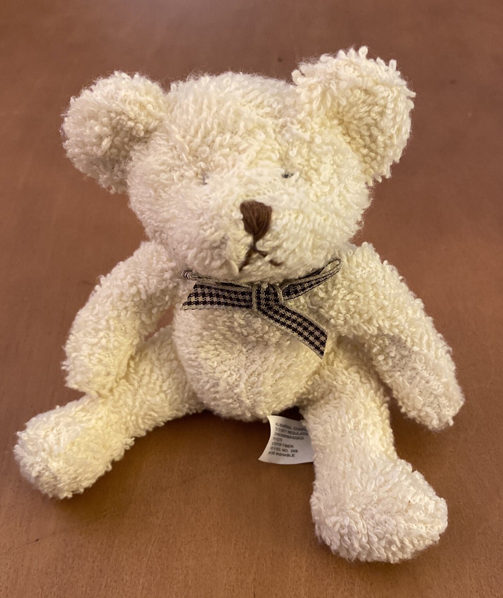 Russ Tiny Terry Cloth Cream Bear Named Tumbles 6