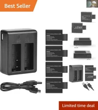 Recharge on-the-go: 4 x 900mAh Batteries & Dual Charger for SJCAM Models