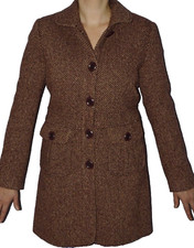 Frenchi 90's Y2k Retro Sz 6 S Purple Knit Tweed Coat Jacket Made In Usa