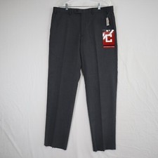 Chaps Pants Mens 36x32 Performance Series Wool Blend Dress Suit Gray Striped NWT