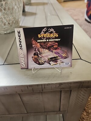 BattleBots Design and Destroy Nintendo Game Boy Advance 2003 MANUAL ONLY!!!