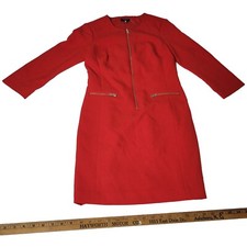 Ann Taylor Dress Womens Red Petite Size OP Pencil Church Fashion Valentines Day