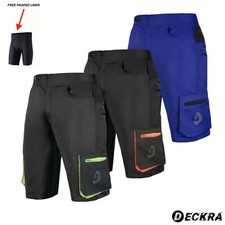 New Mens Cycling Shorts Baggy Style Mountain Biking Downhill Padded Liner Free