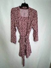 Thalia Sodi Robe & nightgown(short) set pink/red animal print NWOT