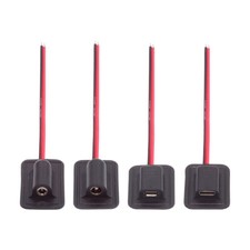 CHENYANG 4pcs/lot DC 5.5x2.1mm 3.5X1.35mm Micro-USB Type-C Extension Power Cable