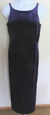 Scott McClintock PURPLE Long Velour DRESS Ladies 10 Gown Formal Event Vtg Prom