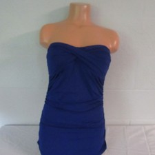 Tommy Bahama Pearl Solids Twist Front Bandeau Cup 1-Pc. Swimsuit Offshore Blue 8