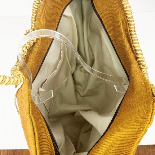 Large Jute Tote Bag With Rope Handles & Wooden Bead Detail - Picture 6 of 9