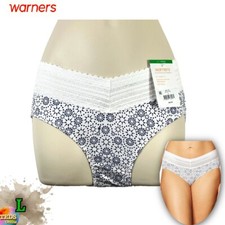NWT Warner's L No Pinching No Problems Lace Hipster Underwear 5609J Evening Blue