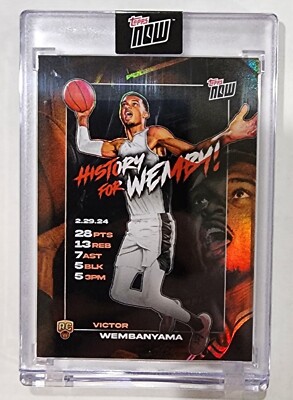 VICTOR WEMBANYAMA 1000th Points 2023-24 TOPPS NOW Basketball Card VW-1 EUR 28,50 - FR