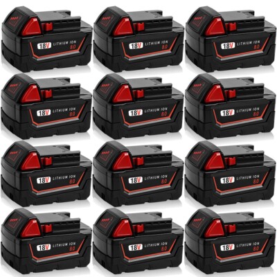 8.0Ah Extended Capacity For Milwaukee for M18 18V Lithium-ion Battery 48-11-1860