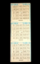 BINGO PAPER Cards sheets 3 on 3 Blue Border DAB ALL 75 - 50 pack