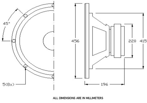20 Inch Subwoofer 18-Inch Subwoofer Driver – 8 Ohm, 300W RMS ...