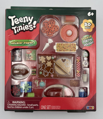 Teeny Tinies Holiday Party 20pc Mini Food Playset -New 