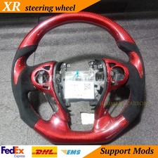 Red Carbon Fiber Steering Wheel Fit Honda Acc...