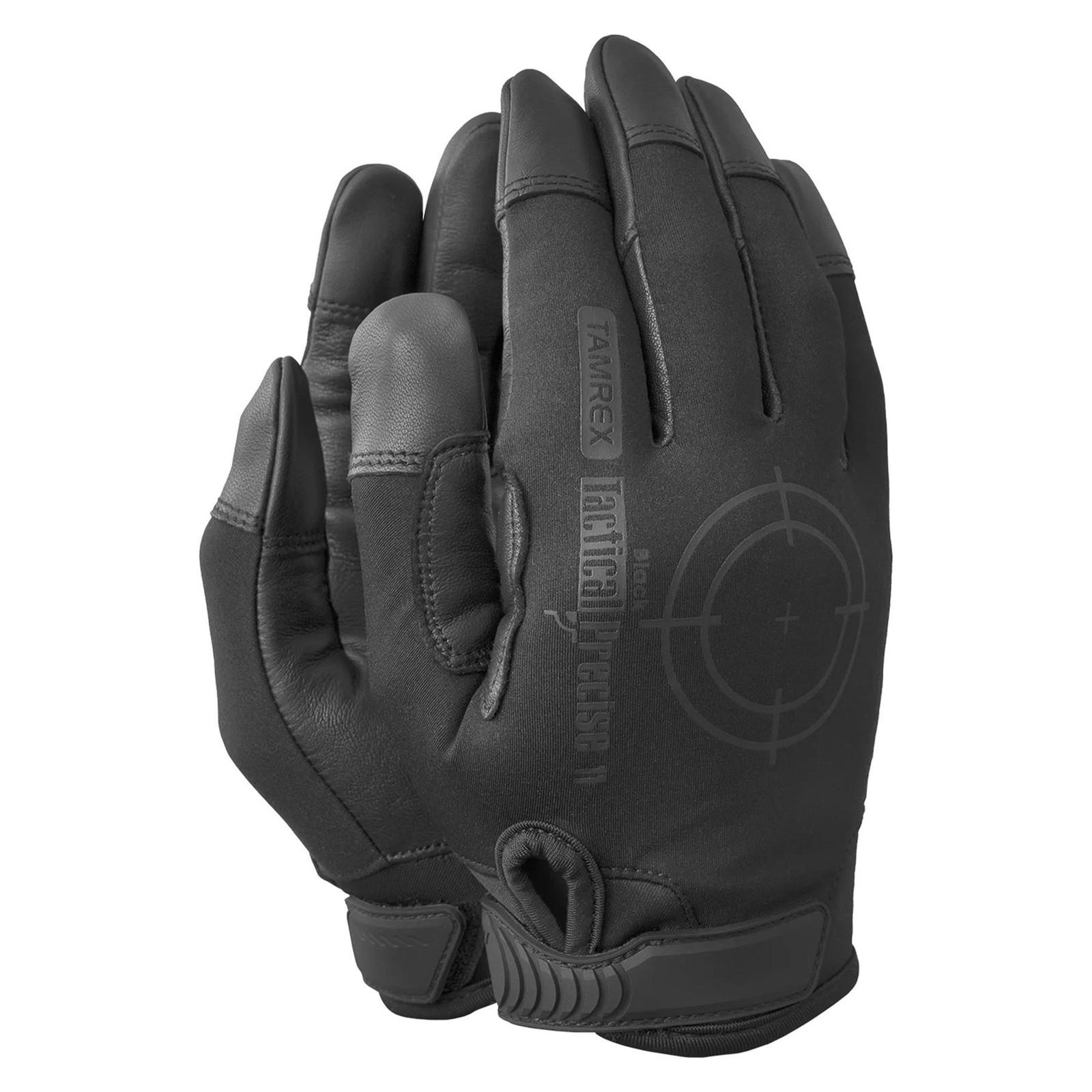 TAMREX Guantes Tácticos Precisos Cuero Oveja Palma Flexible 4 Vías Elástico Negro