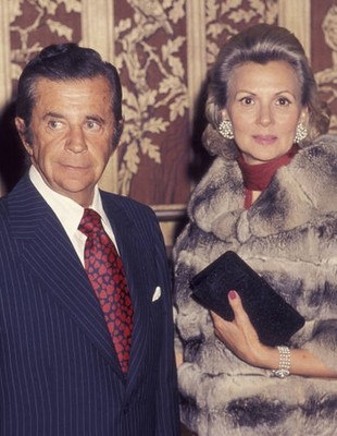 Actor Morey Amsterdam wife Kay Patrick at CBS TV Affiliates Party - Old Photo