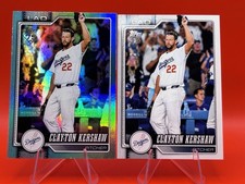  Clayton Kershaw Rainbow Foil Parallel + Base Lot (2) 2026 Topps S. 1 Dodgers