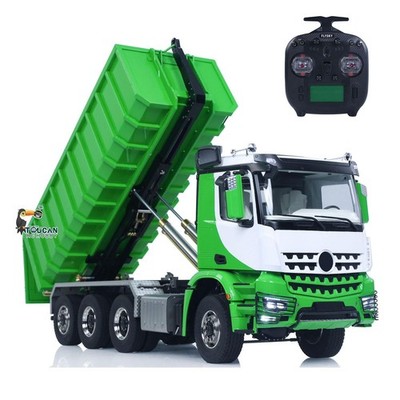 8x8 1/14 Hydraulic RC Full Dump Truck Metal Roll On Tipper Car Model Sound Light