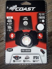 Coast 435 Lumens FL70 Headlamp Flashlight IPX4 Crew Beam Focusing Pro Grade