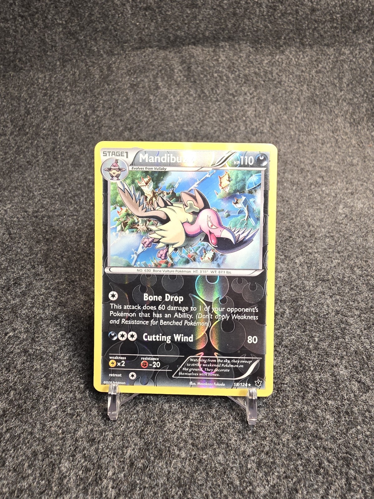 Pokemon TCG Mandibuzz XY Fates Collide 58/124 Lightly Played Reverse Holofoil