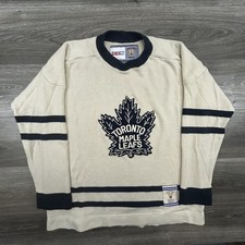 Vintage Toronto Maple Leafs Sweater Jersey Mens XL NHL Heritage CCM Knit 1950
